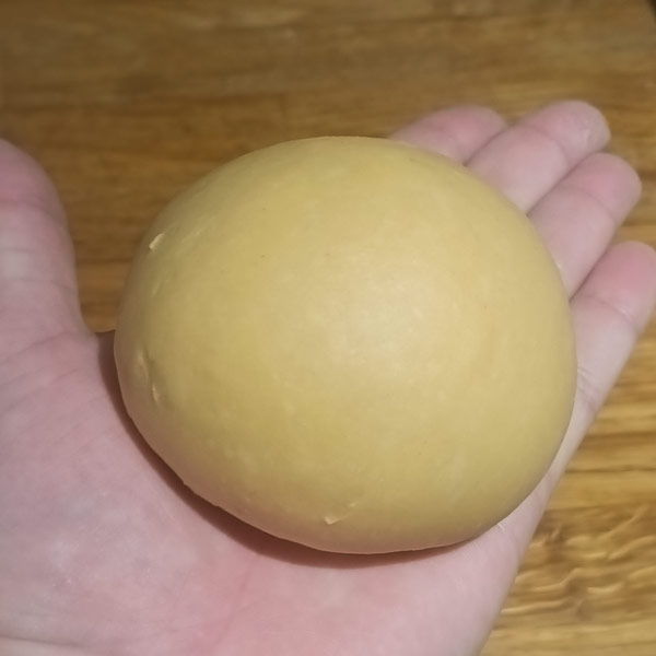 Homemade pasta dough ball