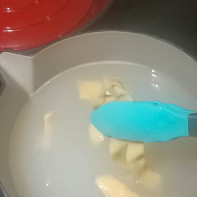 Cooking homemade pasta