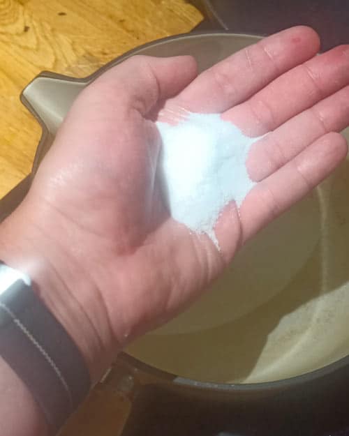 Seasoning pasta water